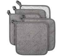 Set de 5 agarradores de 100% algodón resistentes al calor, para usar como posavasos, cocinar y hornear.