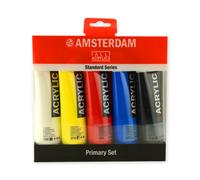 Set De 5 Colores Primarios De Pintura Acrílica Royal Talens Amsterdam 120 Ml