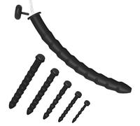 Set de 5 dilatadores de silicona 5/7/9/11/13 mm - Dilatadores huecos y suaves de 55-135 mm, accesorio flexible para masaje, estimulación, momentos en solitario y juegos de rol creativos para hombres