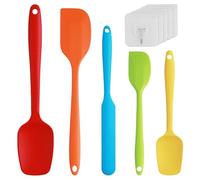 Set de 5 Espátulas de Silicona con Núcleo de Metal - Flexibles, Resistentes al Calor y Antiadherentes - Espátulas de Silicona de Calidad Alimentaria para Cocina y Mezclar