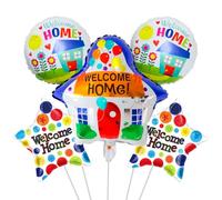 set de 5 globos "Welcome Home" (Bienvenido a casa)