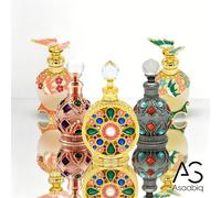 Set de 5 perfumes para mujer estilo con botellas en esmalte de y piedras preciosas en relieve, aromas amaderados y florales, larga duración. Regalo ideal para Navidad, San Valentín y de la .