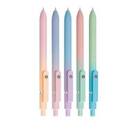 Set de 5 piezas de gel genérico de tinta negra, suave escritura rápida y seca fina, cómoda Grip Creative Stationery, herramienta de escritura precisa para revisar notas taking School Women Men