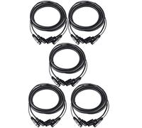 Set de 5 Pronomic Stage IECD-2.5 DMX Cable Híbrido C/DMX (Cable combinado para alimentación y señal DMX, longitud: 2,5 m) Negro