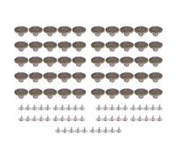 Set de 50 Botones para Pantalones Acero Inoxidable 17mm con Tornillos Cruzados 6,5mm - Resistente y Ajustable, Diseño Estrella y Letra, Uso Versátil para Ropa y Accesorios