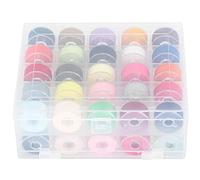 Set de 50 Canillas con Hilo, Caja Transparente Doble Capa, Colores Surtidos, Canillas Preenrolladas - Durabilidad Mejorada, Fácil Instalación, Accesorios para Máquina de Coser