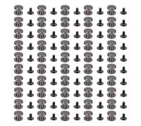 Set de 50 Remaches de Tornillo 10mm, Aleación de Zinc, Accesorios Decorativos para Bolsos, Zapatos y Cinturones - Durabilidad Superior, Fácil Instalación, Ideal para (Gris)