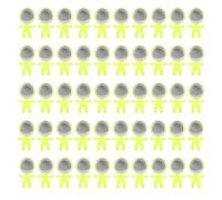 Set de 50 Soportes para credenciales en Blanco, Gancho DIY para Cepillo de Dientes para el baño, Cubierta Personalizada para credenciales con Forma Humana y película Adhesiva,