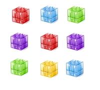 Set de 54 bloques magnéticos transparentes, bloques de construcción magnéticos transparentes para niños, cubos magnéticos , juguetes magnéticos para niños, regalos educativos para
