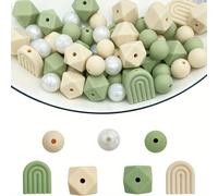 Set de 54 cuentas sueltas de silicona para crear pulseras, collares y otros adornos, para toques decorativos a cadenas de mochilas y más