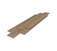 NEU.HOLZ Juego de 5 Paneles Decorativos para Pared Borger Estilo Escandinavo Panel de Pared 3D Set de 5 Paneles de Listones para Salón Dormitorio Poliestireno 195 x 30 x 1,2 cm - Efecto Roble Claro