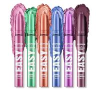 Set de 6 barras de sombra de ojos, maquillaje de ojos de larga duración en crema resistente al agua, barras de contorno en tonos naturales y brillantes, kit de maquillaje para mujer (C)