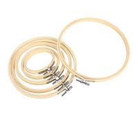 Set de 6 bastidores para bordados redondos de bambú - bastidor de bordado de madera liso y ajustable, embroidery kit para punto de cruz, DIY y decoración, aro de bordado 3/4/5/6,3/7/8 pulgadas.