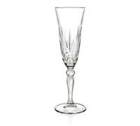 Set De 6 Cálices Flute MELODIA 16 Cl Eco Cristal Tallado - RCR Italiana - Bar
