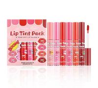Set de 6 colores exfoliante para eliminar los labios, natural tatuaje que se mantiene todo el día, duradero y resistente al agua