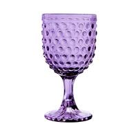 Set de 6 Copas de Cristal con Decoracion esferas en Violeta 9x9x16.5 cm