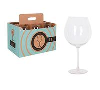 Set de 6 copas de vino 72 cl XXL. Pack, juego copas de cristal, borde fino, tallo largo para una degustación ideal en casa, restaurante y fiestas, aptas para lavavajillas