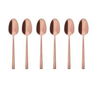 Set De 6 Cucharas De Moka Sambonet Rock De Acero Inoxidable / PVD Cobre