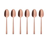 Set De 6 Cucharas De Moka Sambonet Rock De Acero Inoxidable / PVD Cobre
