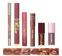 Set de 6 delineadores de labios mate, pintalabios líquidos y tintes labiales peel off, set de brillos labiales impermeables, duraderos y que no se desvanecen, tintes labiales hidratantes