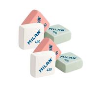 Set de 6 Gomas de Borrar Milan 430 Tipo Miga de Pan Cuadrada