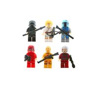 (Set de 6 piezas) Bloques de construcción de minifiguras de Star Wars, rompecabezas de Maestro Jedi