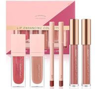 Set de 6 Piezas Maquillaje de Lápiz Llabial, Kit con Labial Líquido Mate, Delineador y Brillo Labial, Larga Duración y a Prueba de Manchas, Set de Regalo de Maquillaje para Labios para Mujeres (#02)