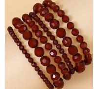 Set de 6 pulseras de cuentas estilo ZAA, pulseras apilables en capas, juego de joyería, joyería vintage para mujer, adecuado para uso diario y festivo