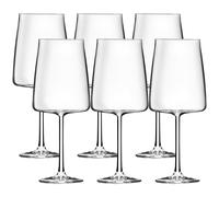 Set De 6 Pz. Cáliz De Agua Vino Grande Esencial Vaso De Mesa De Vidrio 650 Ml