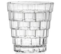 Set De 6 Pz. Vasos Grandes De Vidrio Para Mesa Drink Stack Dof Relieve 3D 320 Ml
