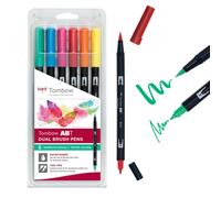 Tombow Set de 6 rotuladores Dual Brush – Colores vivos