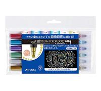 Set de 6 rotuladores ZIG Clean Color Dot Metallic de Kuretake