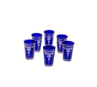 Set De 6 Vasos De Té Marrakesch Teeglas Oriental Marroquí Azul