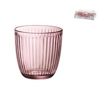 Set De 6 Vasos De Vidrio Línea Rosa Cl 29 Bormioli Rocco