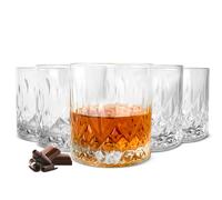 Set De 6 Vasos Whisky SendeZ 280 Ml Transparente Grabado A Relieve