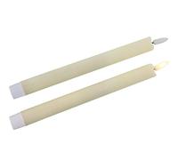 Set de 6 Velas Led de Cera con Interruptor en Crema 2x24cm