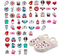 Set de 60 Pines para Crocs - Accesorios de Enfermera y Doctor - Jibbitz Decorativos en PVC - DIY para Niños y Adultos