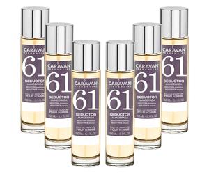 Set de 6x 150ml Caravan perfume de hombre Nº61