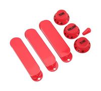 Set de 7 Piezas Cubierta de Pickup para Guitarra, Plástico Rojo, Recambio para Single Coil, Volumen, Tono y Interruptor - Instalación Fácil, Protección Duradera para Guitarristas