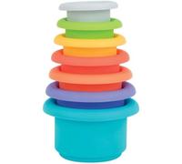 Set de 7 vasos de baño de silicona apilables Nûby sensorial desde 9 meses