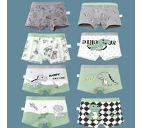 Set de 8 calzoncillos para niños con estampados de dinosaurios adorables, suaves y cómodos, perfectos para ropa de niños y adolescentes, un gran regalo para hijos de hijos