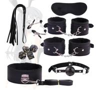 Set de 8 piezas de correas ajustables para pilates en color negro, correas de estiramiento para manos, pies y muñecas, correas de entrenamiento deportivo