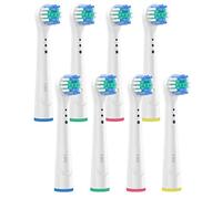 Set de 8 Precision Clean Cabezales de repuesto para cepillos de dientes eléctricos, compatible para Braun Oral-B Cepillo de dientes eléctrico
