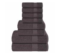 Set de 8 toallas ariel 360 gramos antracita algodón
