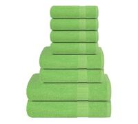 Set de 8 toallas ariel 360 gramos verde algodón