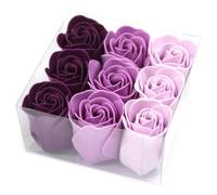 Set de 9 flores de Jabón - rosas lavanda