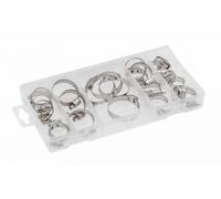 Set de abrazaderas metálicas tipo tornillo sin fin hogert, 40 piezas,