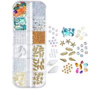 Set De Accesorios De Arte De Uñas - Style De Hawaiian Stye Seashell Starfish Pearl Piedras Pequeñas | Aleación De Metal Mixto Pp Decoraciones Naiil | Administraciones De Manicura Del Tem