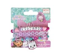 Set de Accesorios de Gabby´s Dollhouse - 2 Pulseras - Multicolor - Multicomposición - Pin con la Cara de Panty Patitas - Producto Original Diseñado en España