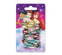 Set de Accesorios de La Sirenita, Bella y Jasmín - 6 Horquillas para el Pelo - Multicolor - Multicomposición - Estampado de Las Princesas - Producto Original Diseñado en España